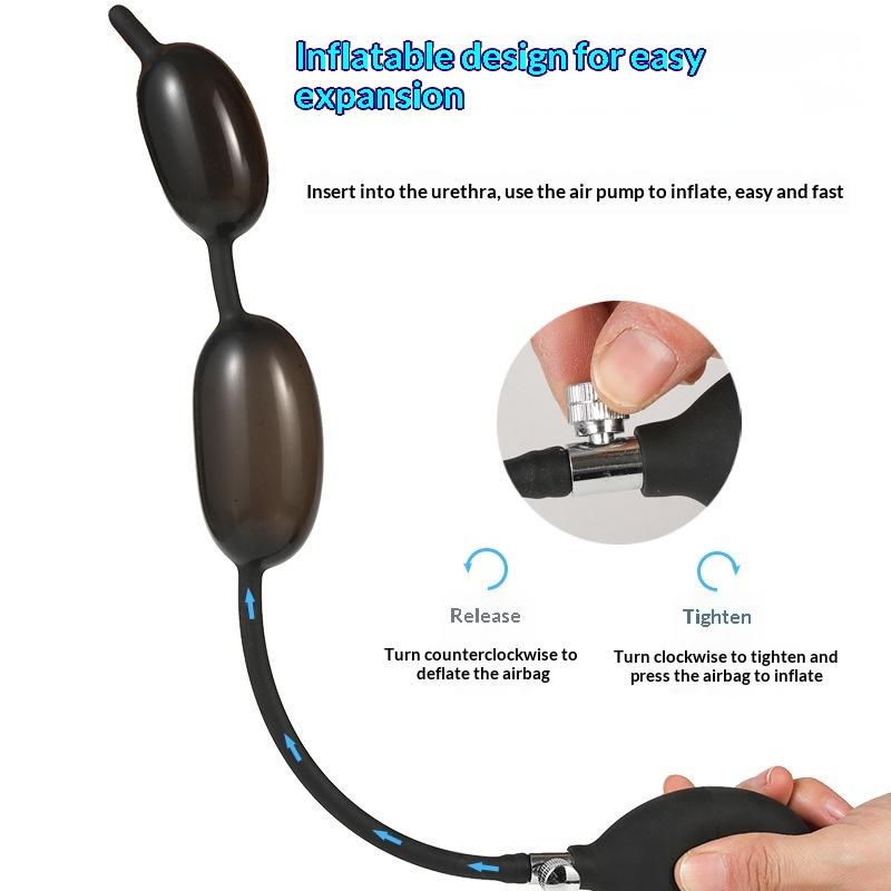 Inflatable Urethra Catheter Dilator Penis Plug Stimulator Silicone Urethral Sounding Rod Ejaculation Delay Sex Toy For Men Adult