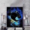 Disney Diamond Painting Genie Neon Art Painting, Cartoon 5D Diamond Cross Stitch Mosaic Home Decor Gift