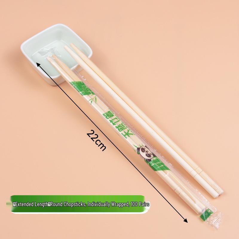Eco-Friendly Carbonized Bamboo Chopsticks - Hygienic, Disposable & Individually Wrapped for Household and Commercial Use. Portable and Sustainable.