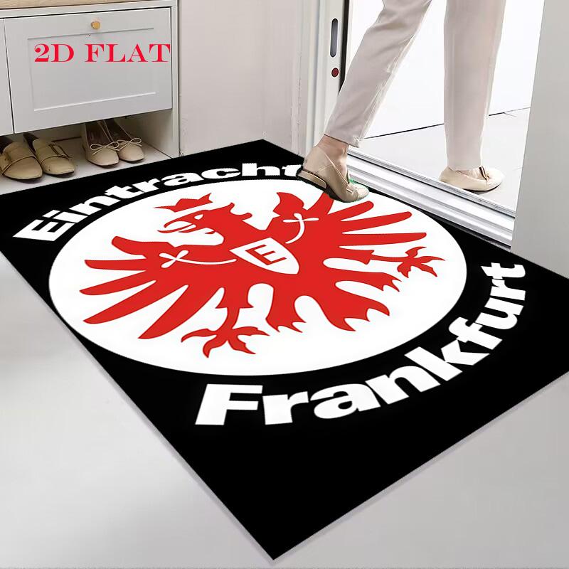 Eintracht Frankfurt Teppich für Wohnzimmer Schlafzimmer Zuhause Sofadekoration, Rutschfeste Bodenmatte für Kinder zum Spielen