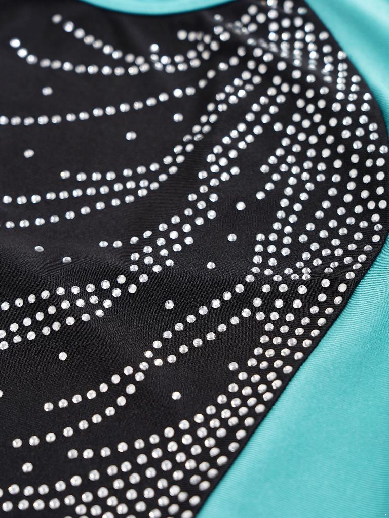 Taneční gymnastický kostým Dětský Dívčí overal s kulatým výstřihem bez rukávů s dutým trikotem na zádech