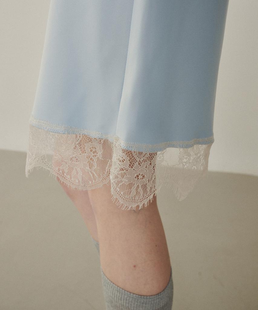 MELLY&ROSE Rose Lace Satin Skirt (314809)