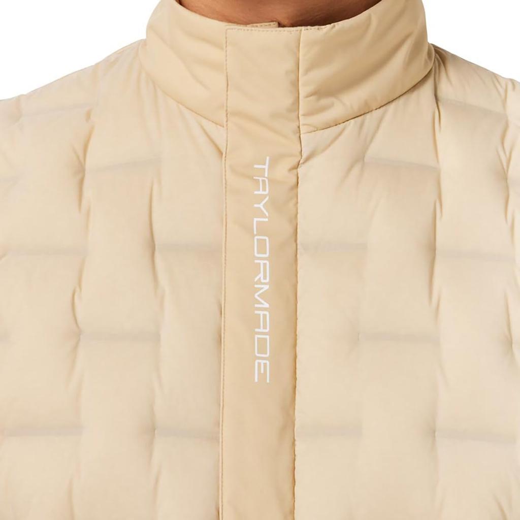 TaylorMade Men's Beige Down Vest, Size L, 2024FW UN329