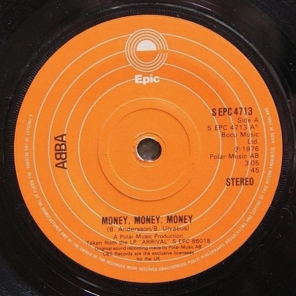 7inch Record ABBA - Money, Money, Money SEPC4713 Epic 1976 UK Pop Used