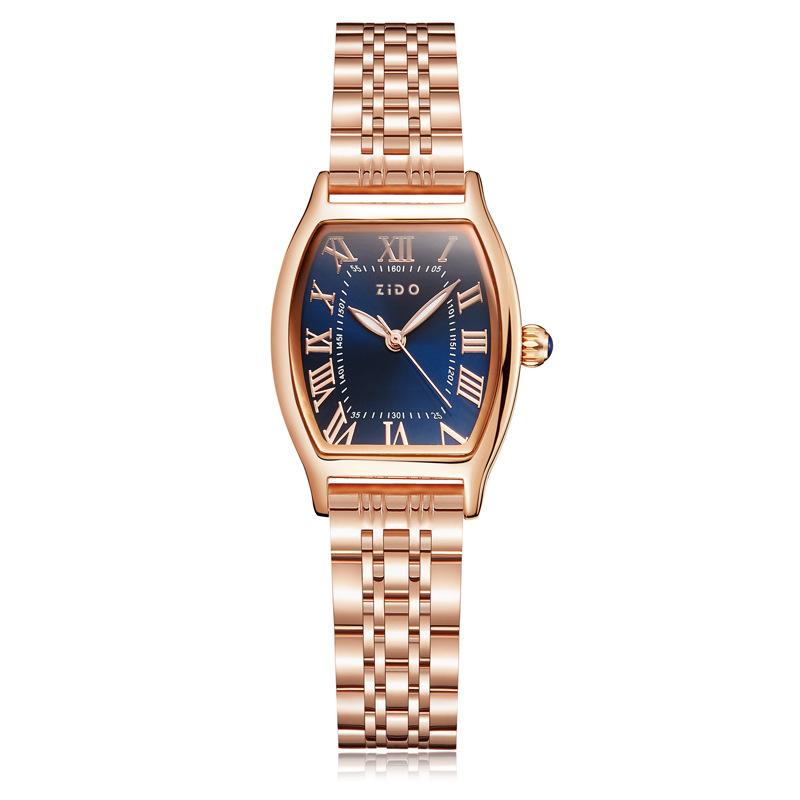 Watch Women'S High-Value Fashion Temperament Light Luxury High-End Quartz Luminous Wine Barrel-Shaped Women'S Watch