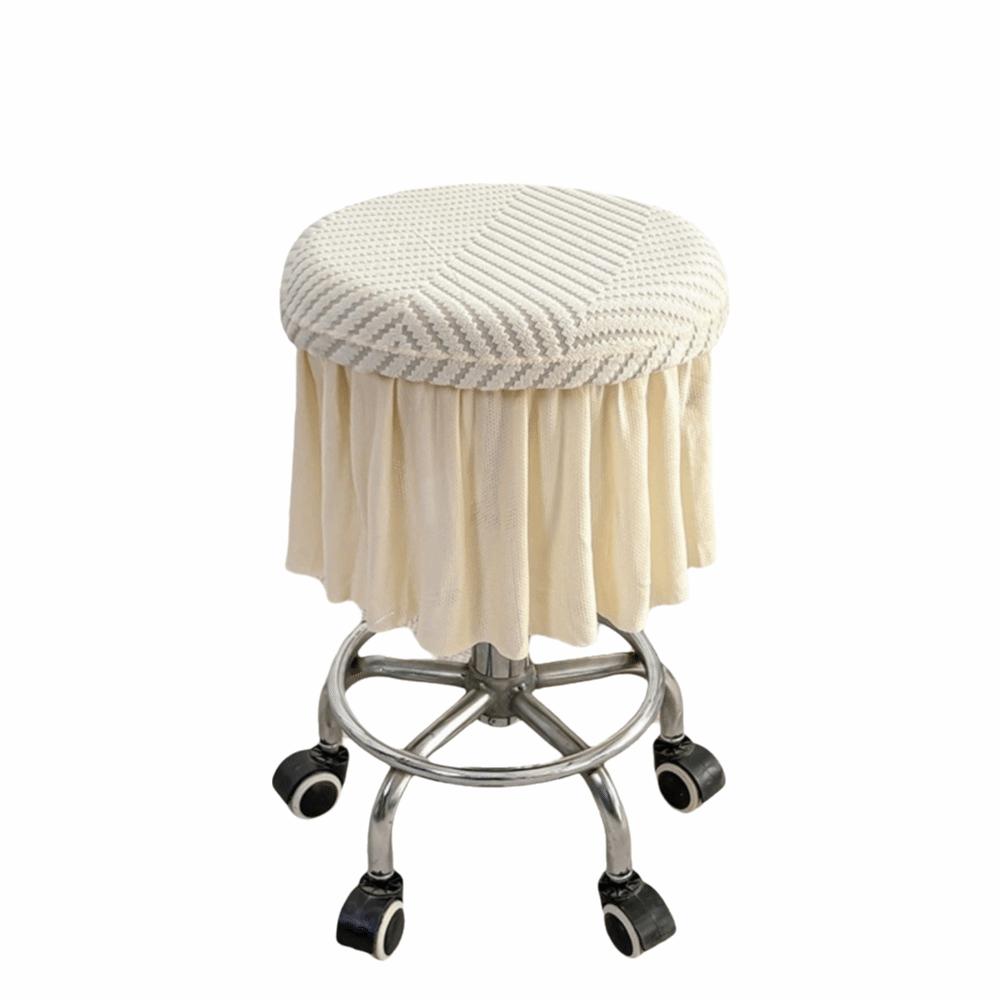 Round Stool Cushion Cover Soft Seat Cushion Protector Elastic Stool Slipcover for Dining Room жёлтый