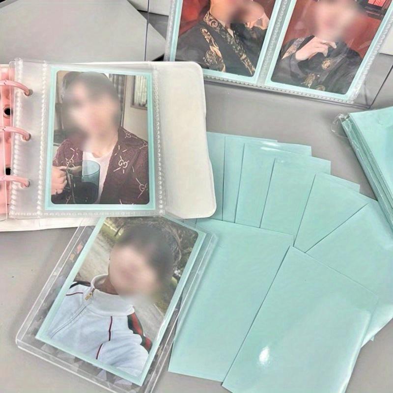 50pcs/Pack 61x91mm Ins Kpop Idol Card Sleeves Top Loaders Cards Protectors-Pink Back To School