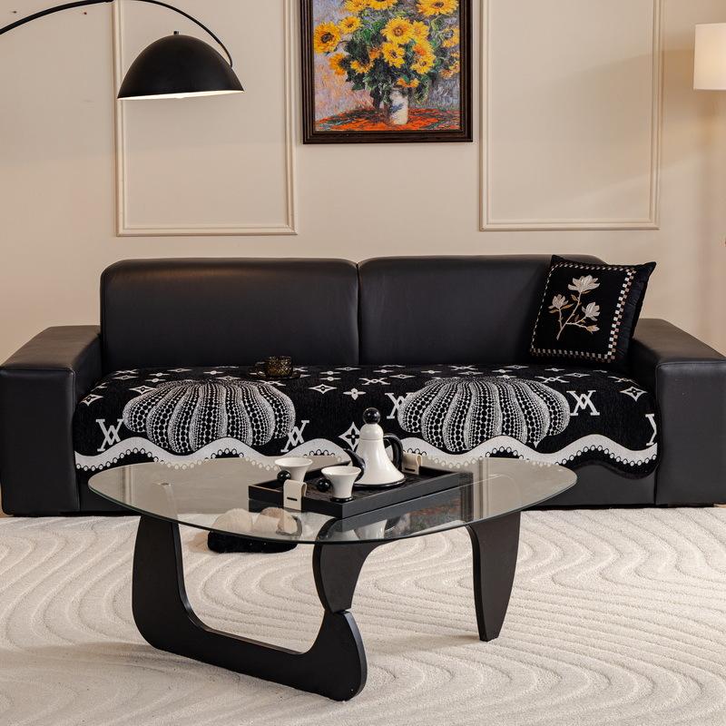 Special-Shaped Sofa Cushion  New Four-Season Universal Non-Slip Seat Cushion Chenille Straight-Breasted Leather Sofa Cover Cover Cloth
