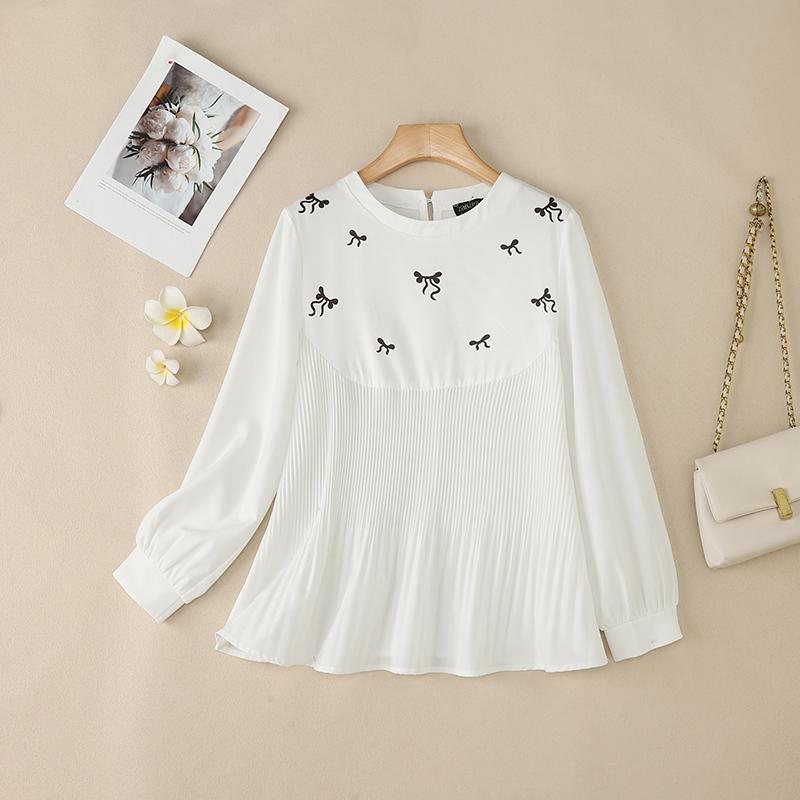 ZANZEA Women Casual Round Neck Long Sleeve Loose Print Blouse