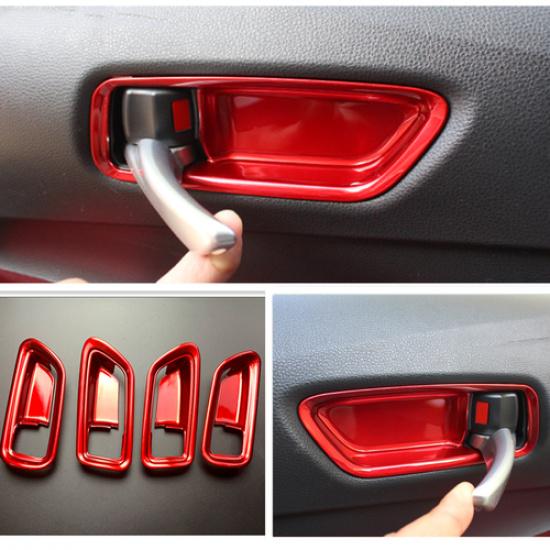 For Toyota Corolla - Bright red Inner Car Door Handle Bowl Cover Trim 4X