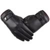 Windproof Men's PU Leather Gloves Keep Warm Motorcycle Full Finger Mittens  Outdooor