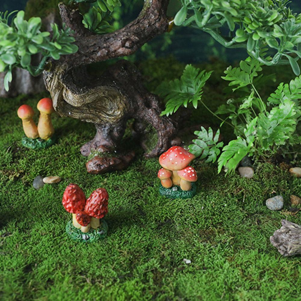 DIY Mushroom Statue Cute Mushroom Ornaments Flower Pot Ornaments Simulation Mushroom  Living Room