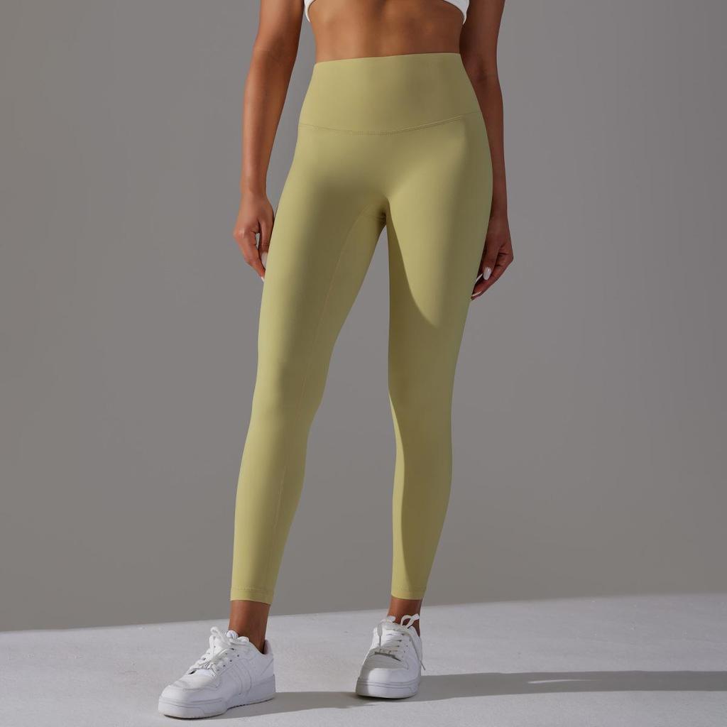 Seamless High-Waist Nude Breathable Yoga Capri Pants