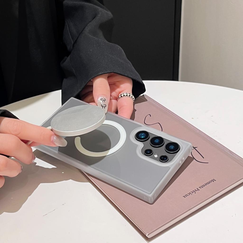 Convient pour Samsung Galaxy S25 Ultra Coque de téléphone portable Magnétique Mat S24 Ultra Anti Chute S23S24 Dopamine