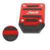Universal Car Pedal Cover Aluminum Automatic Transmission Brake Fuel Gas Foot Pad Set Kit Pedals Red Blue Silver Non-Slip Tools