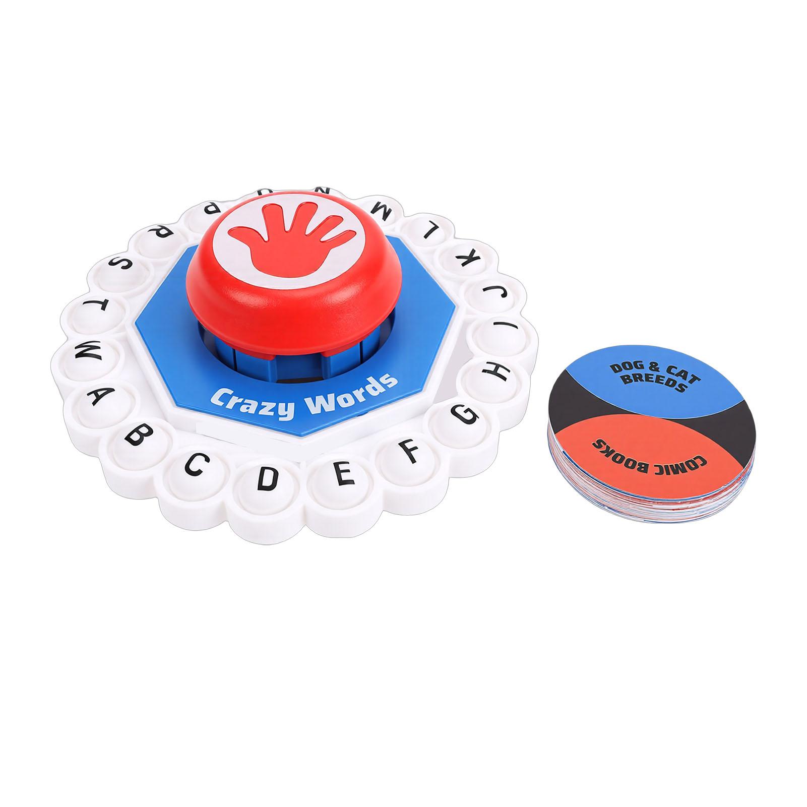 

Fast Paced Family Board Game 24 Letters Pressing Alphabet Word Learning Game for Party Red