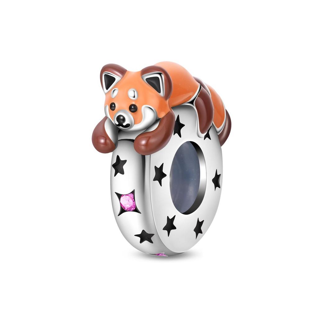 Charm Beaded Clover Butterfly Raccoon Rubber Stopper Isolation Bead Jewelry Bracelet Necklace Accessories