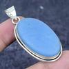 Angelite Stone Gemstone Handmade 925 Sterling Silver Jewelry Pendant 2.25" K8a20