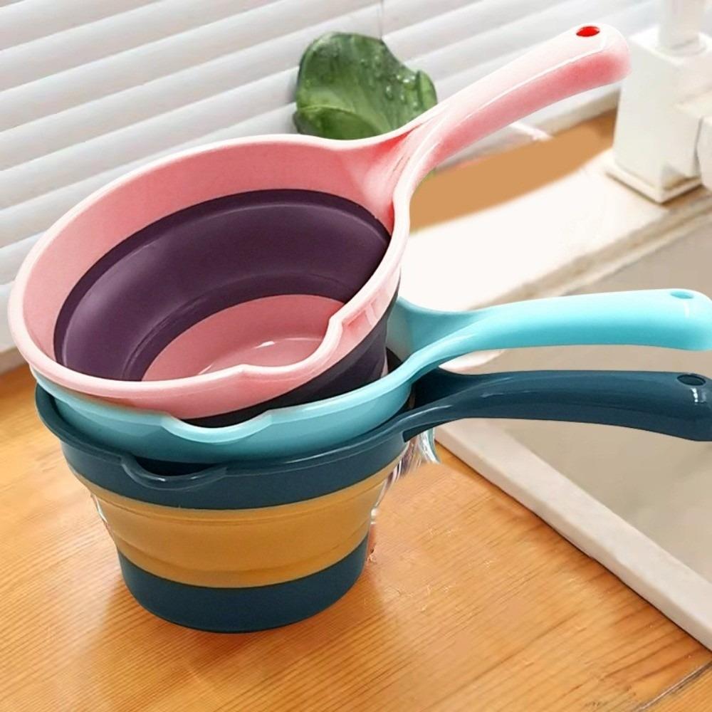 Plastic Kitchen Ladle Ergonomic Design Foldable Ladle Kitchen Gadget Plastic Scoop  Kitchen Use