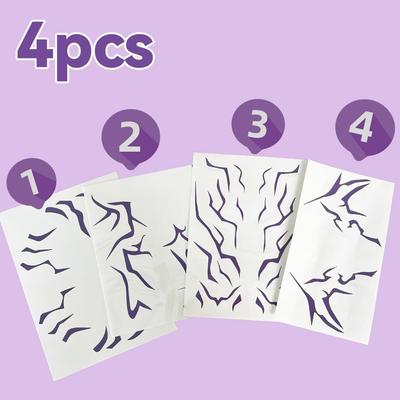4Sheets Movie Anime Purple Temporary Tattoos For Halloween Cosplay Party