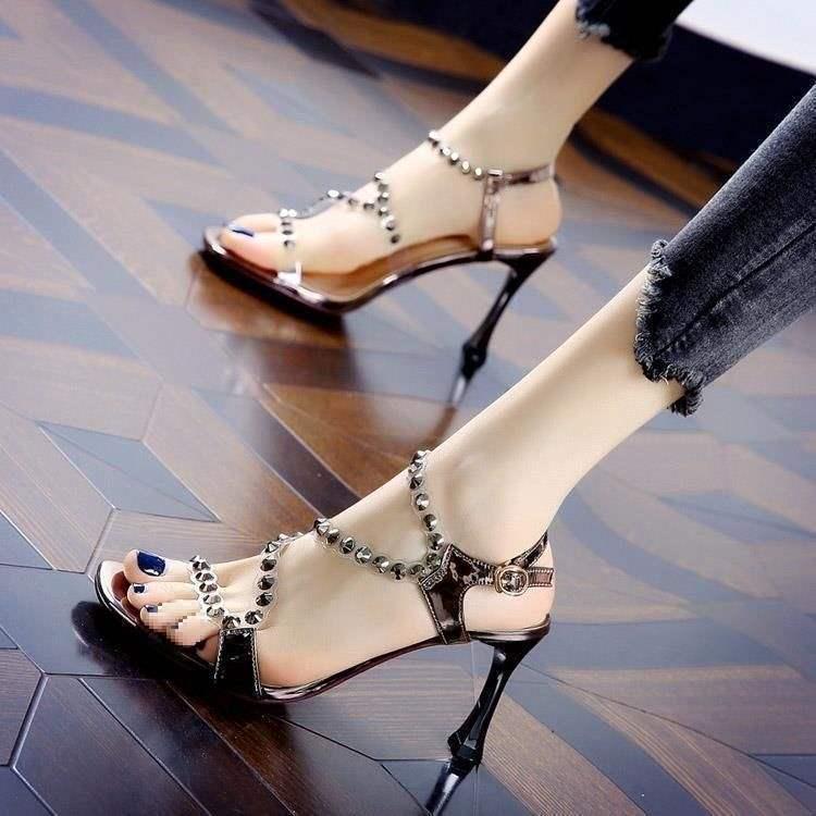 Fairy Rhinestone Stiletto High Heels | 2025 Summer Versatile Sandals