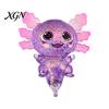 Soft Waxy Fidget Toy Glittery Salamander Squeeze Slow Rebound Stress Reliever Relief with Transparent Glitter Cute Decompression Gift Relaxation Ball