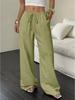 2025 Temu Short Sleeve Top & Loose Wide Leg Pants with Pockets - European & American Style Casual Fashion.