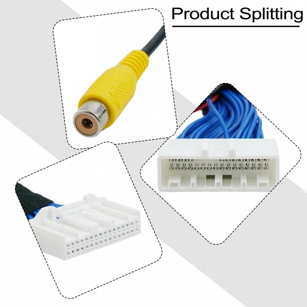 ABS Material 32 Pin Adapter Cable Car Reversing Camera Adapter