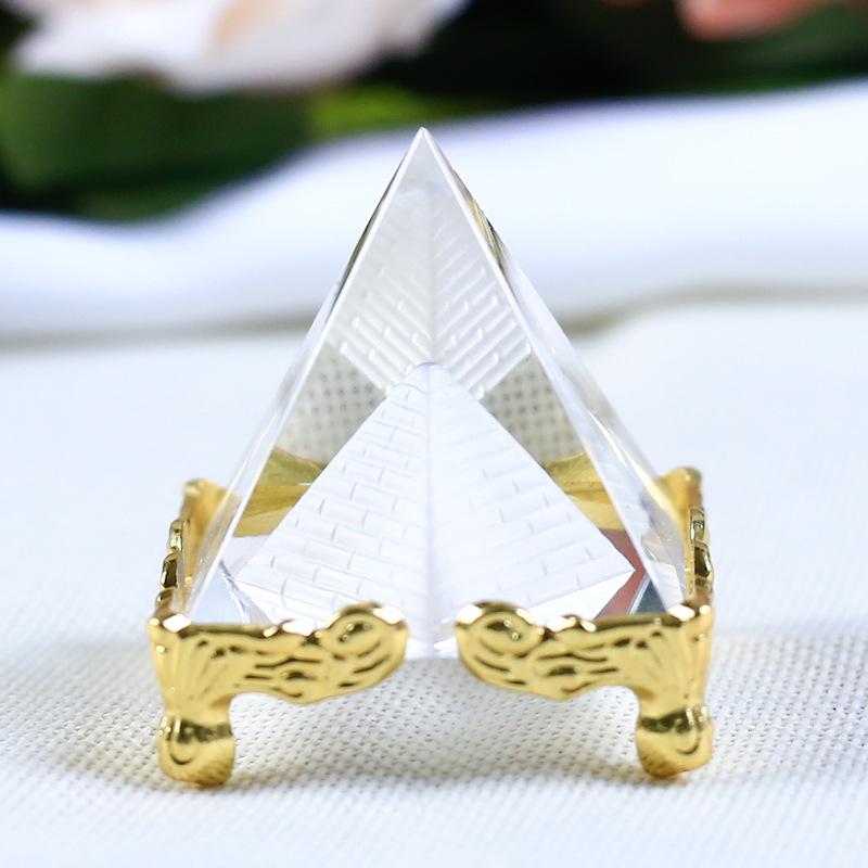 Carved Crystal Pyramid Decorative Ornaments - Creative Home Gifts
