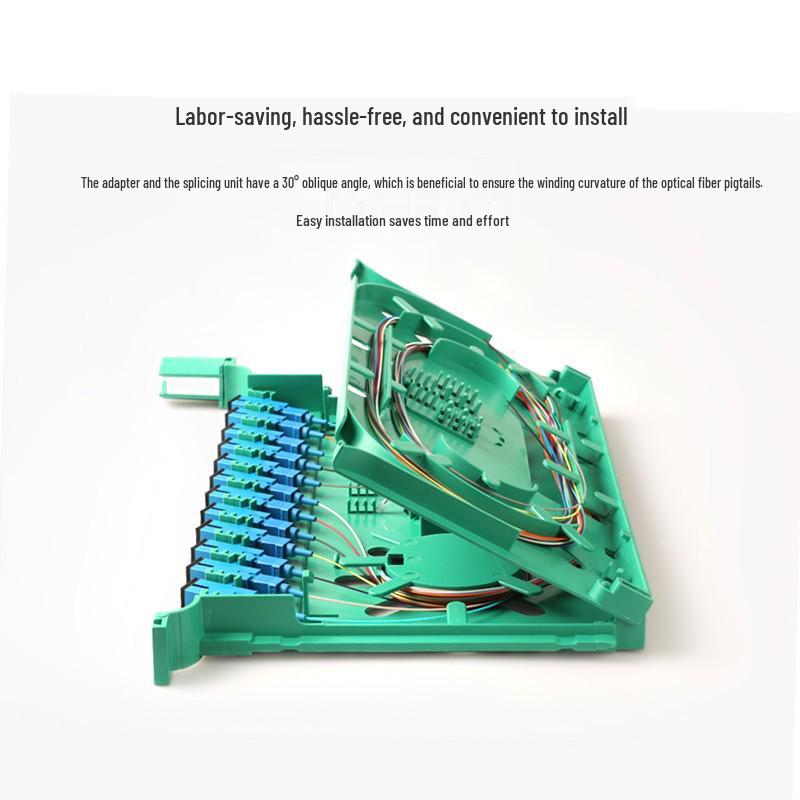 HAILE SC Type ODF Single Mode Integrated Fiber Optic Panel with Fusion Splicing Tray, 12 Cores