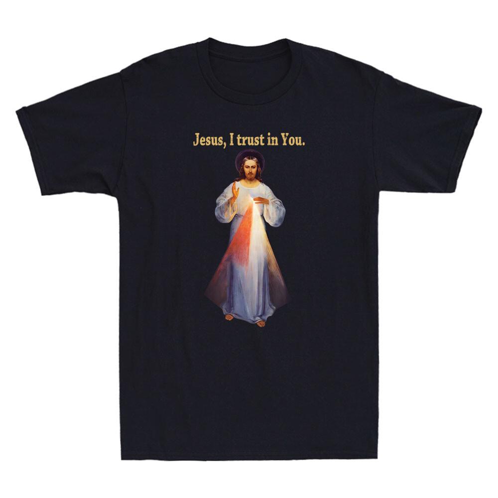 Jesus I trust in You Divine Mercy T-Shirt M