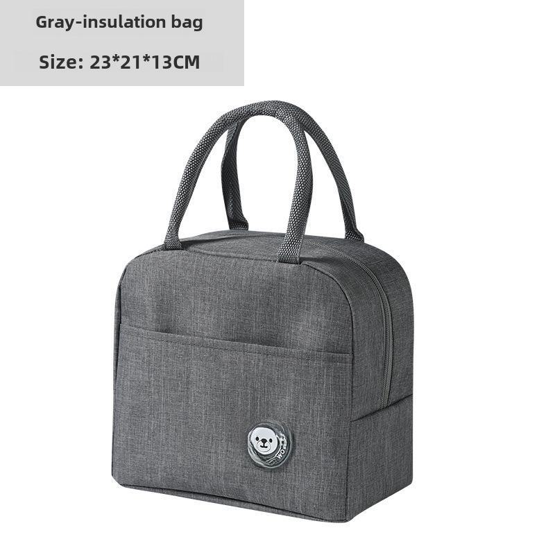 Bear Leather Label Insulated Lunch Bag - Thickened with Printed Design CLE