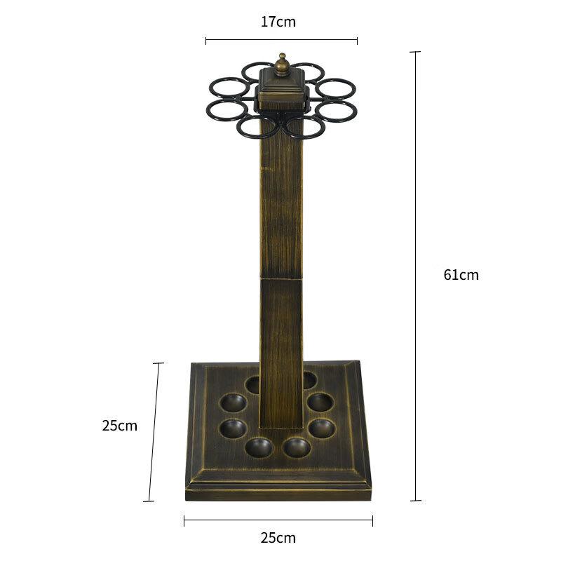 8-Hole Metal Floor-Standing Billiard Cue Rack