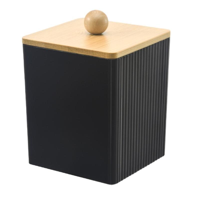 Stylish Cotton Covers Storage Holder with Sturdy Lid for Vanities Countertop Convenient for Swabs and Pad