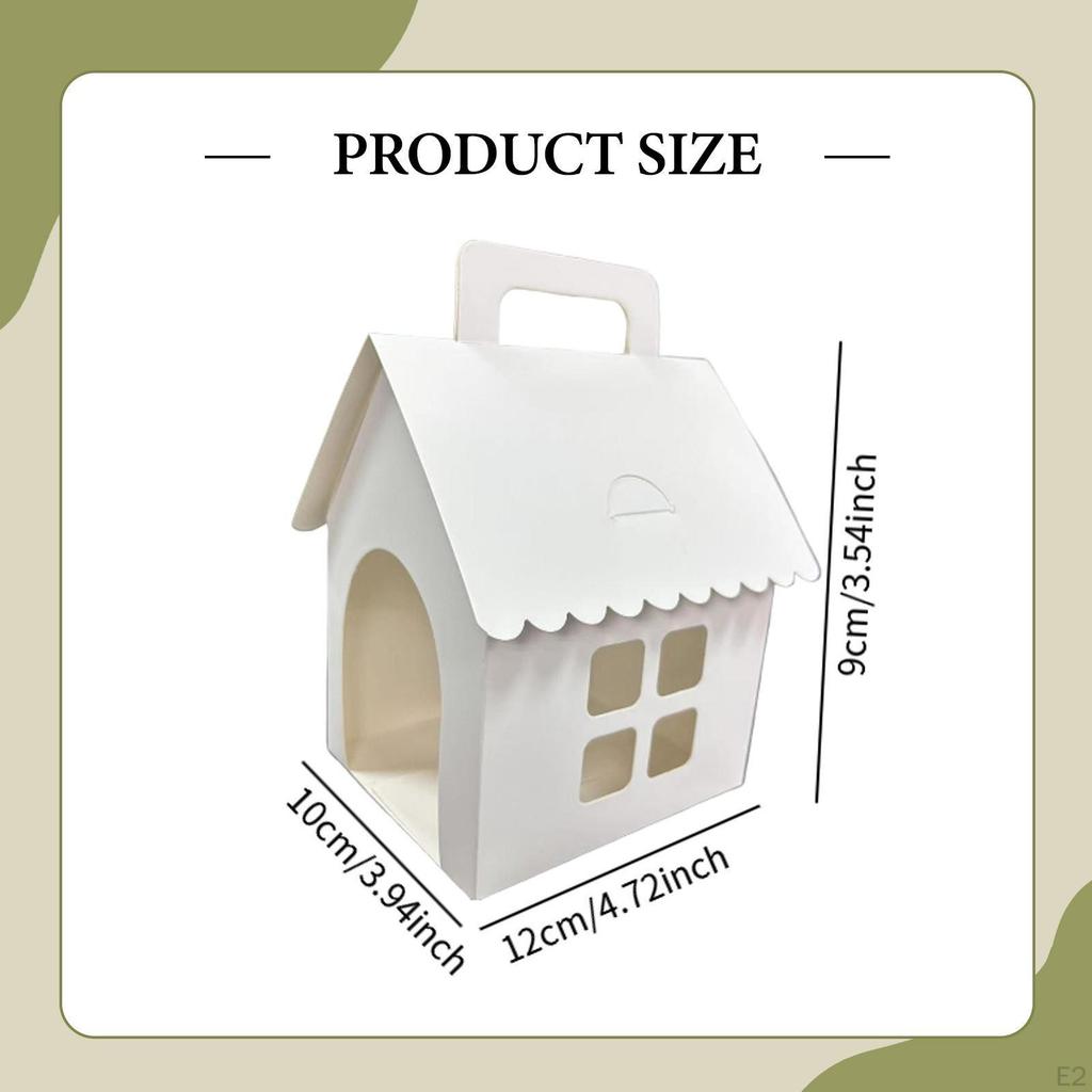 12 Decorative Doghouse Shaped Gift Boxes with Handle, Ideal for Gifts And Graduations.