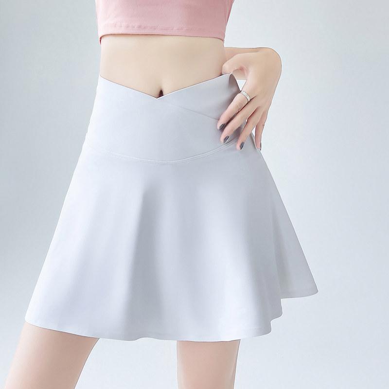 Women's Blue Yoga Tennis Skirt with Anti-Exposure Quick-Dry Shorts for Dance, Fitness, and Running 2026.