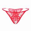 Lace Low-Waist Open Crotch Panties - Ultra-Thin Transparent Mesh Thong for Women
