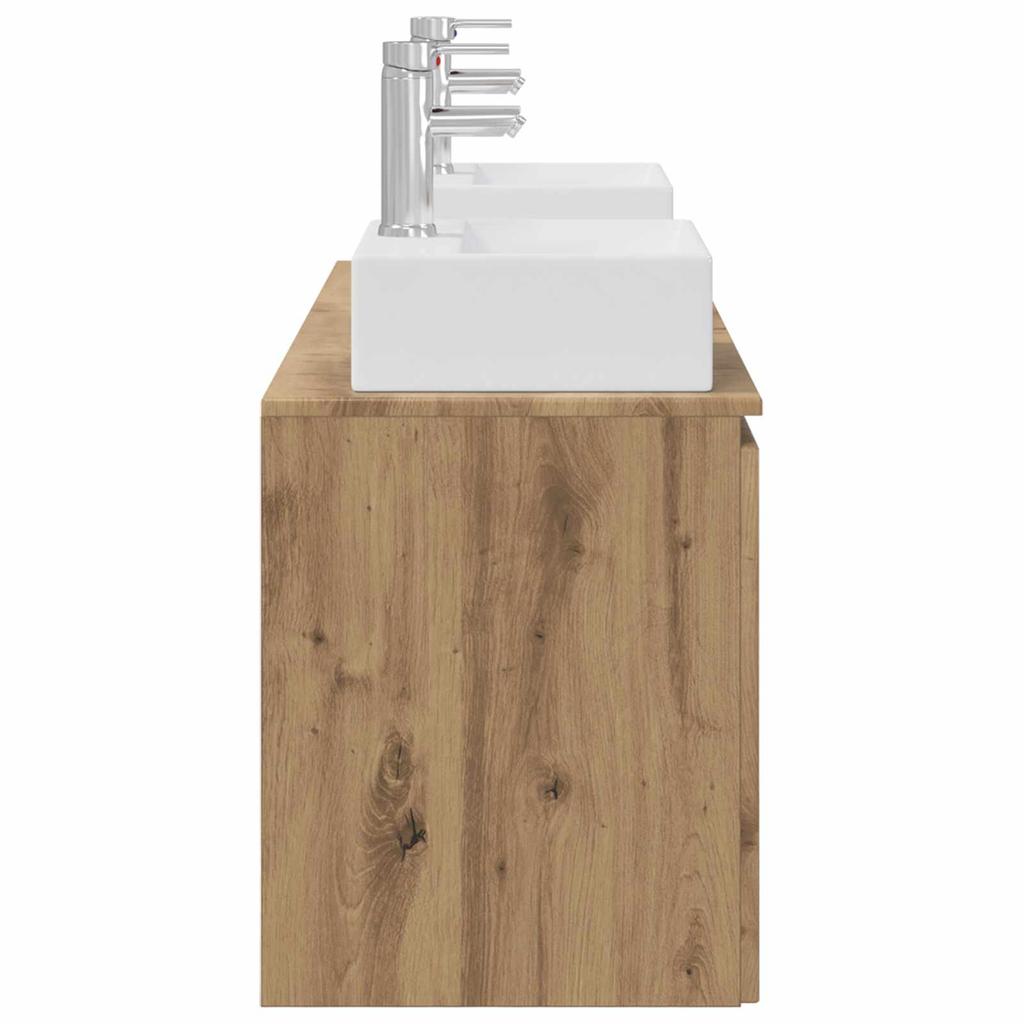 Bathroom Cabinet Set 3 Pcs. Artisan Oak 129 X 41 X 79.5 Cm