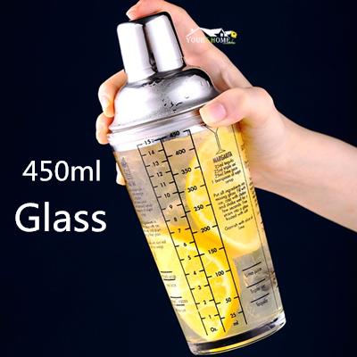 450ml Mix Master Glass Stainless Steel Cocktail Boston Bar Shaker Bar Tool Accessory Barware