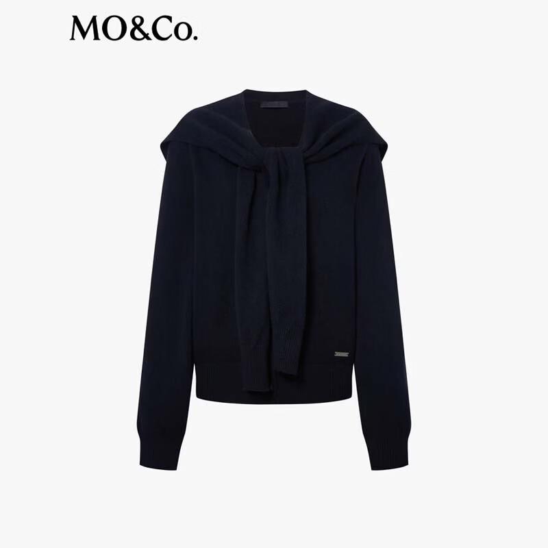 MO&Co. Women's Wool Knit Cardigan & Shawl Set