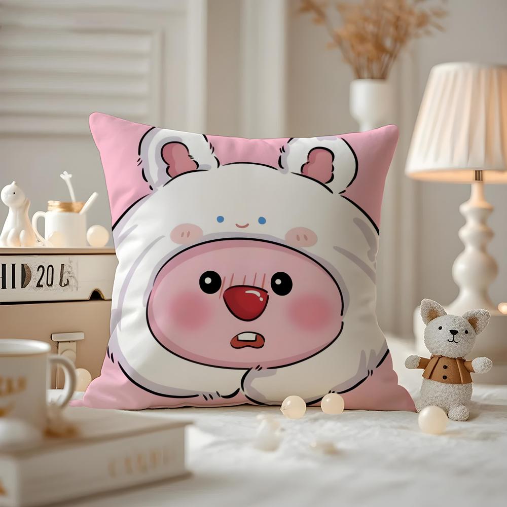 Custom Zanmang L-Loopy Throw Cushion Cover Anti-dustmite Pillowcase Invisible Zipper Silky Short Plush Sofa Cushion Cover