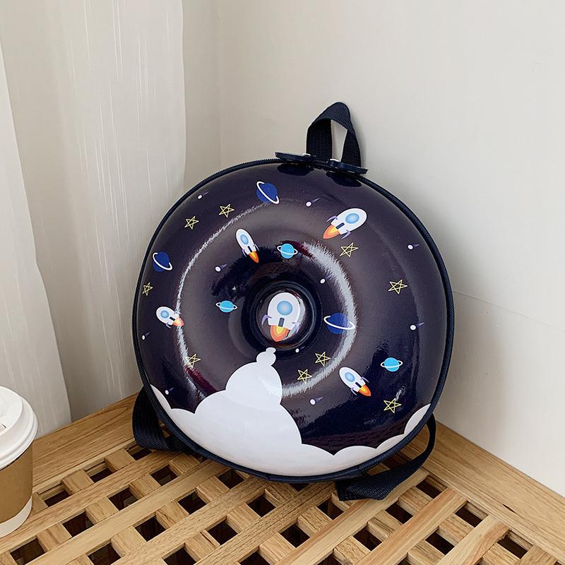 Pattern Cute Cartoon Donut Shaped Large Capacity Children Backpack For School