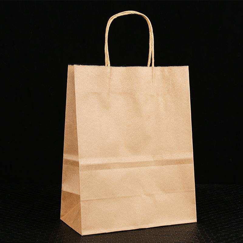 10/25pcs gift kraft paper bags holiday shopping DIY multifunctional recyclable paper bags with handles can be wholesale