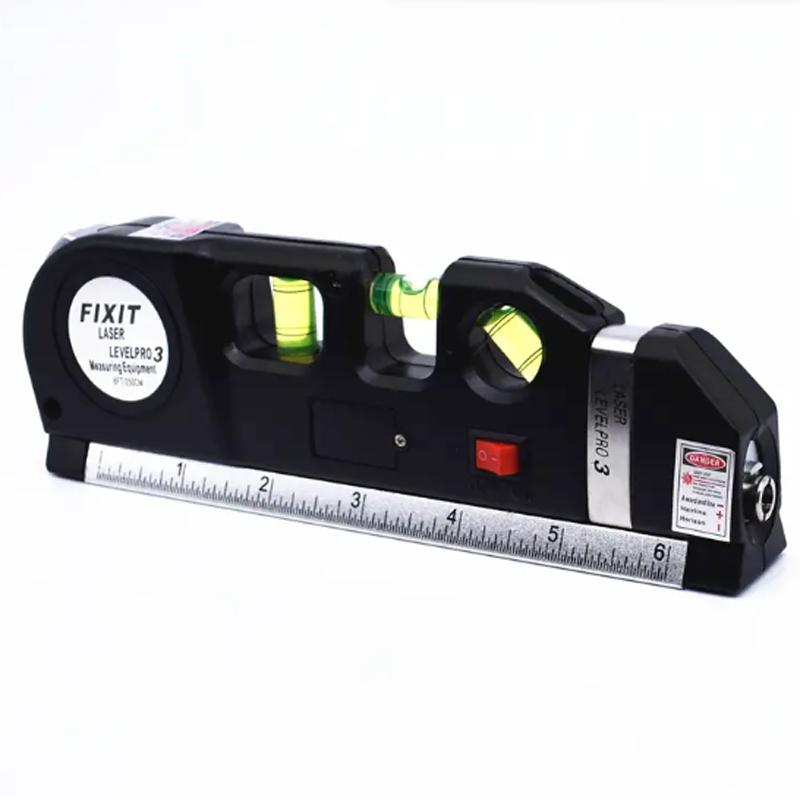 Laser Level Multipurpose Line Laser Leveler Tool Cross Line Lasers With 8FT 2.5M Standard Measure Tape And Metric Rulers