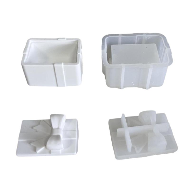 DIY-Harz-Bastelform-Set, Schmuck-Organizer, Silikon-Geschenkbox-Formen für Heimdekorationen und Geschenk-Aufbewahrungsbox mit Deckel