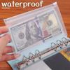 6-24PCS A6 6-Hole Zipper Binder Pockets Waterproof PVC Cash Budget Envelopes Loose Leaf Bag For Binder Notebook Planner