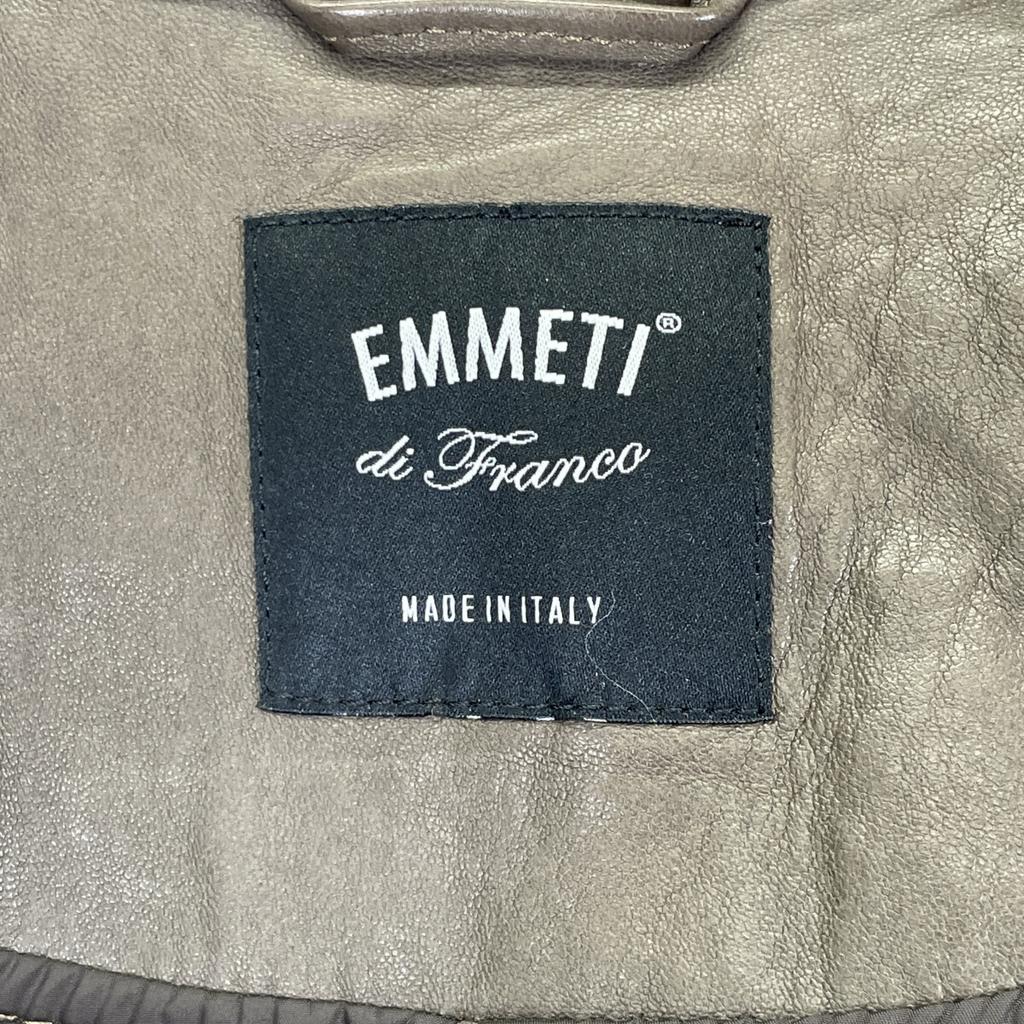 EMMETI GIAPPONE 072 ANDREA Grey Lambskin Single Rider's Jacket Jacket 48 greigeUsed