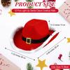Fluffy Santa Claus Party Christmas Luminous Cowboy Hat Western Red Felt Hats Wide Brim Cowgirl Hat Jazz Hat for Women Men