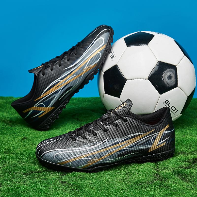 Unisex Short Spike TF gummifotbollsskor för pojkar och flickor konstgräs Praktisk träningsfotbollsskor