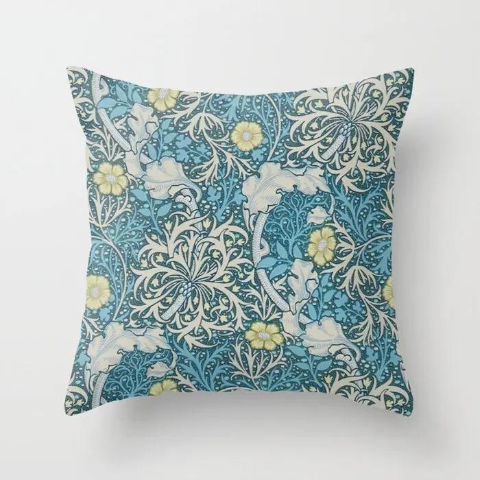 Home Living Room Sofa Bedroom Car Decorative Pillowcase Vintage Floral Print Pattern Cushion Cover